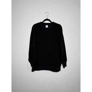 Neutral Waffle Knit Sweatshirt Minimalist Boutique Kids Pullover L NEW